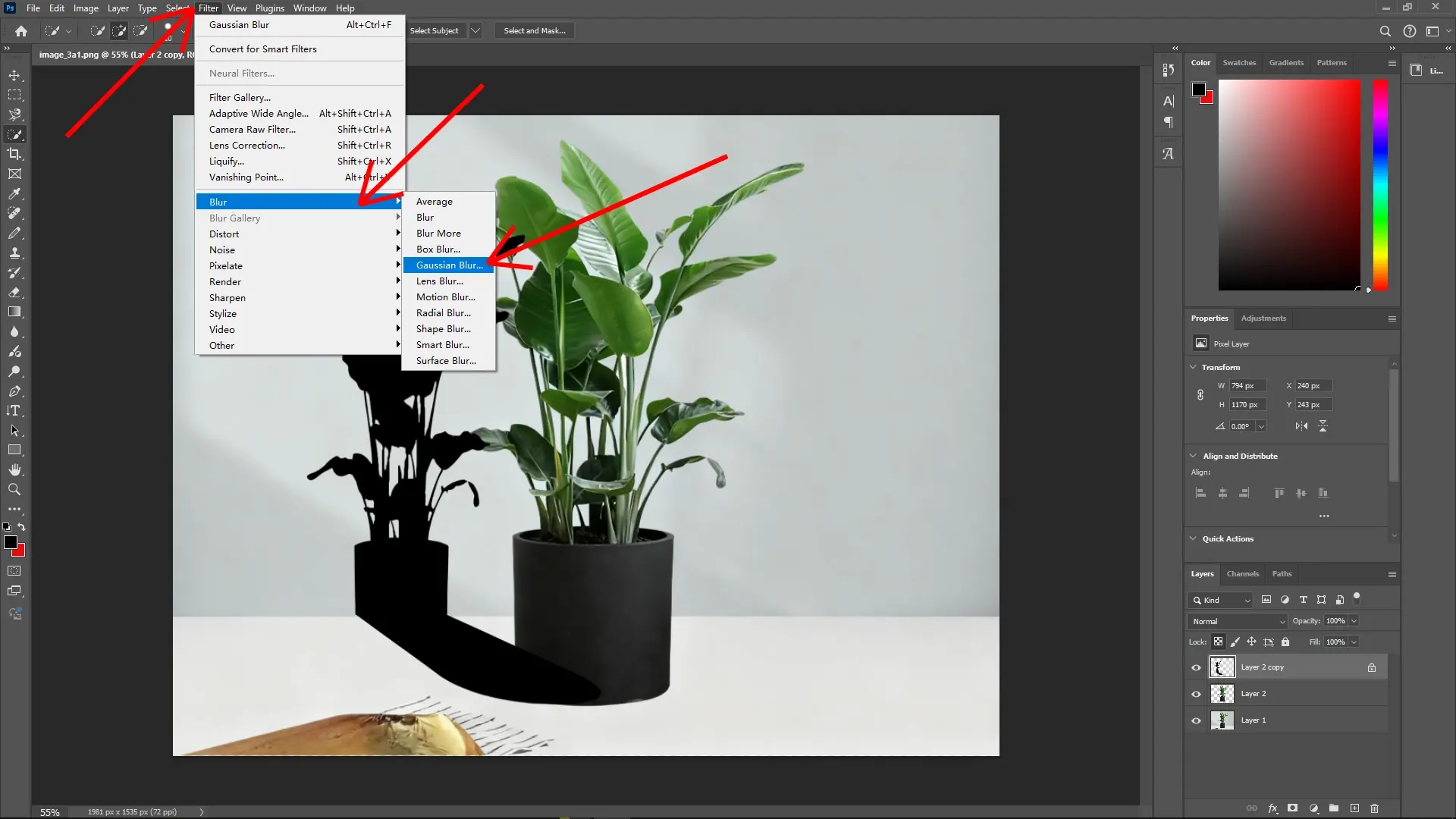 Creating Realistic Corner Shadows in Photoshop: Step 5-1