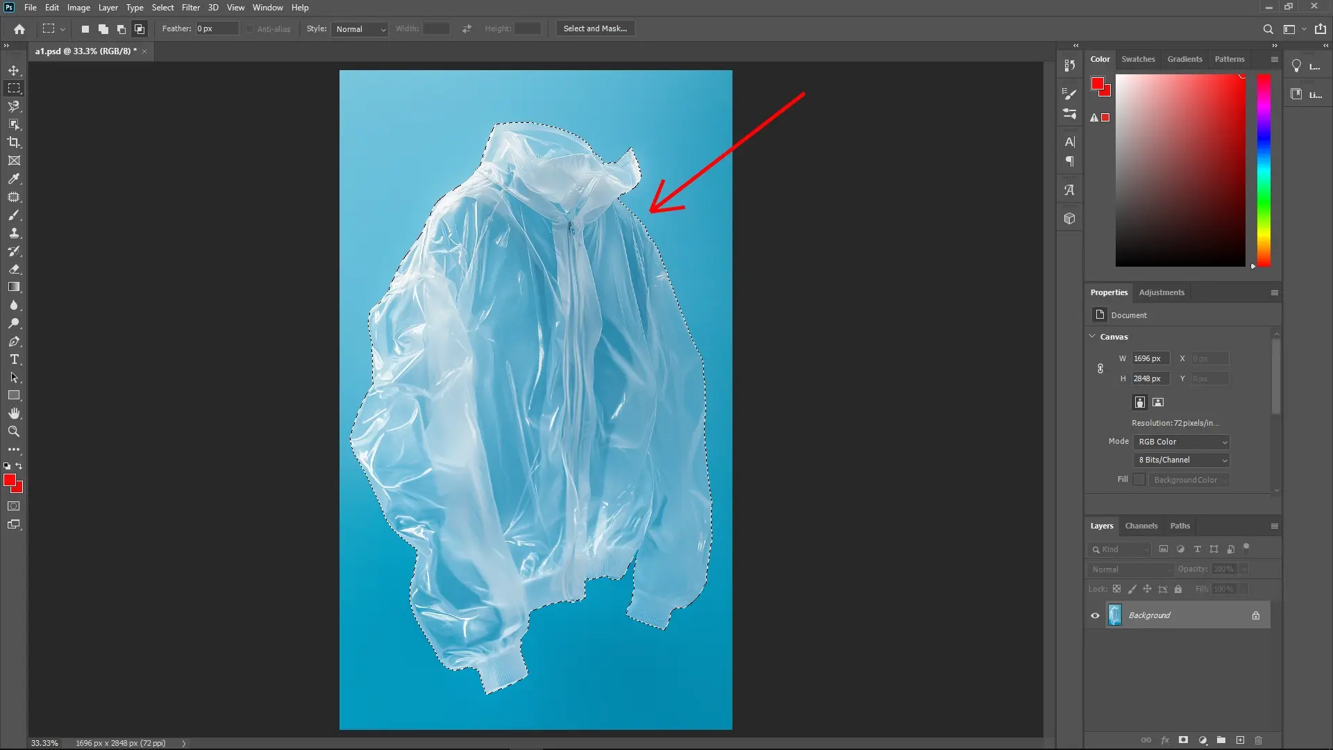 How to Extract a Transparent Object in Photoshop: Step 1-2