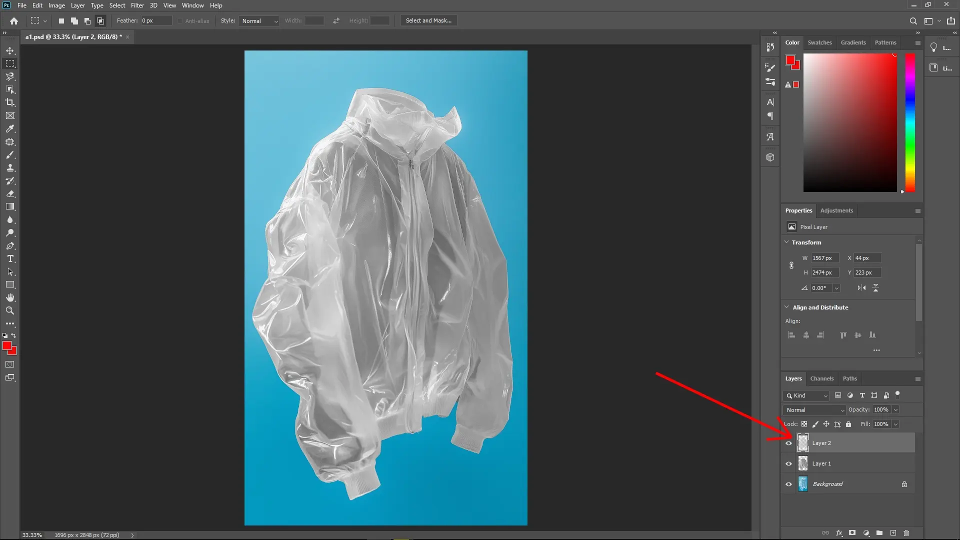 How to Extract a Transparent Object in Photoshop: Step 4-2