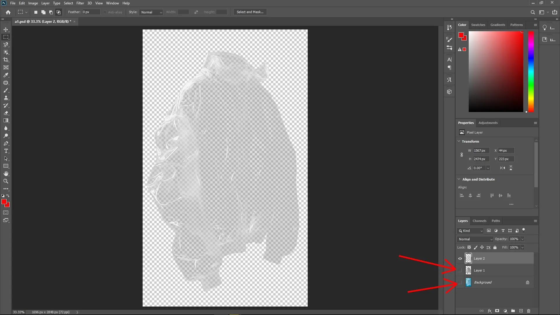 How to Extract a Transparent Object in Photoshop: Step 5