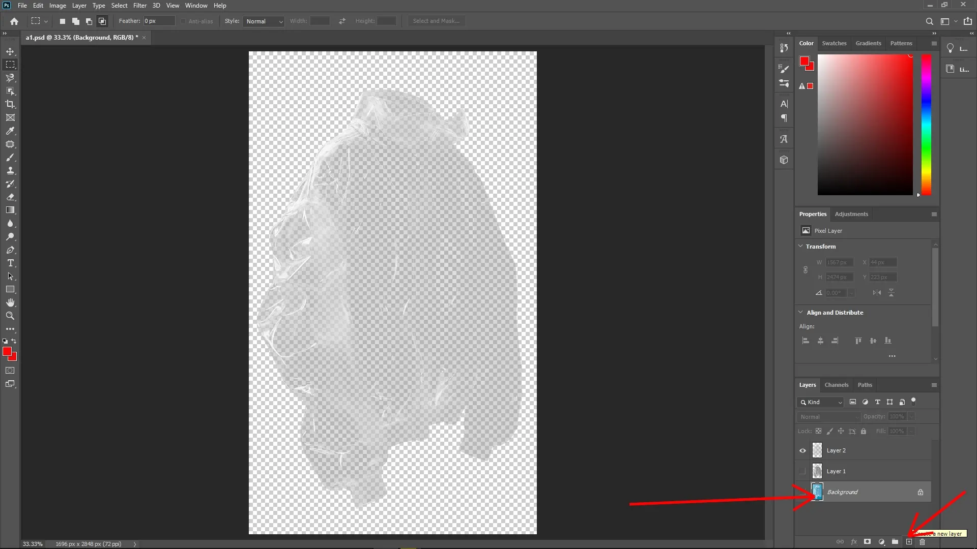 How to Extract a Transparent Object in Photoshop: Step 6-1