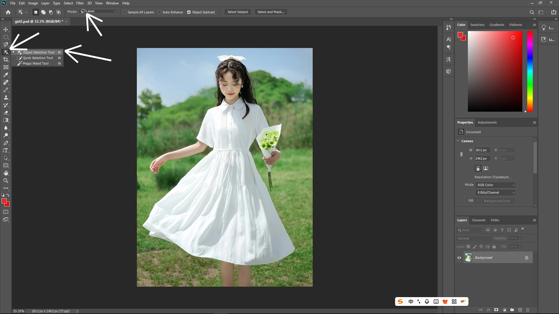 How to Apply a Texture/Image onto a Model's Clothing in Photoshop: Step 1-1