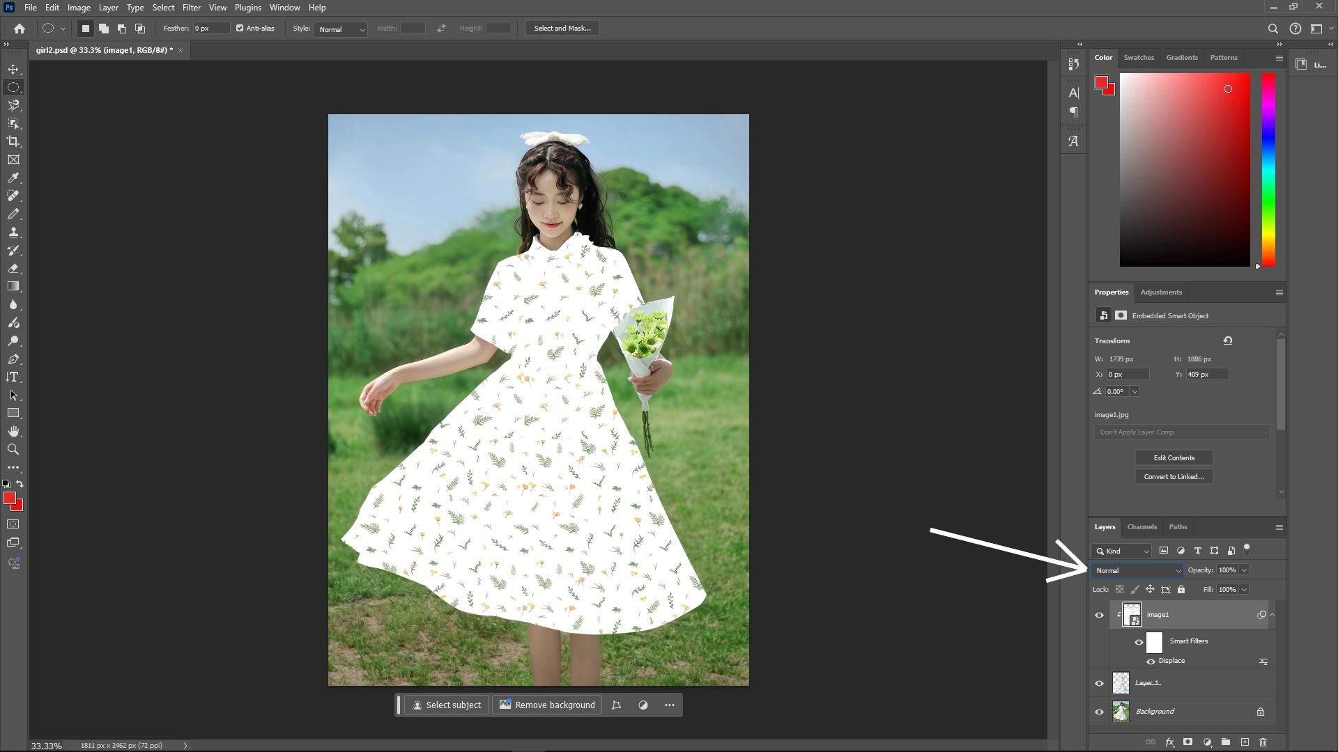 How to Apply a Texture/Image onto a Model's Clothing in Photoshop: Step 10-1