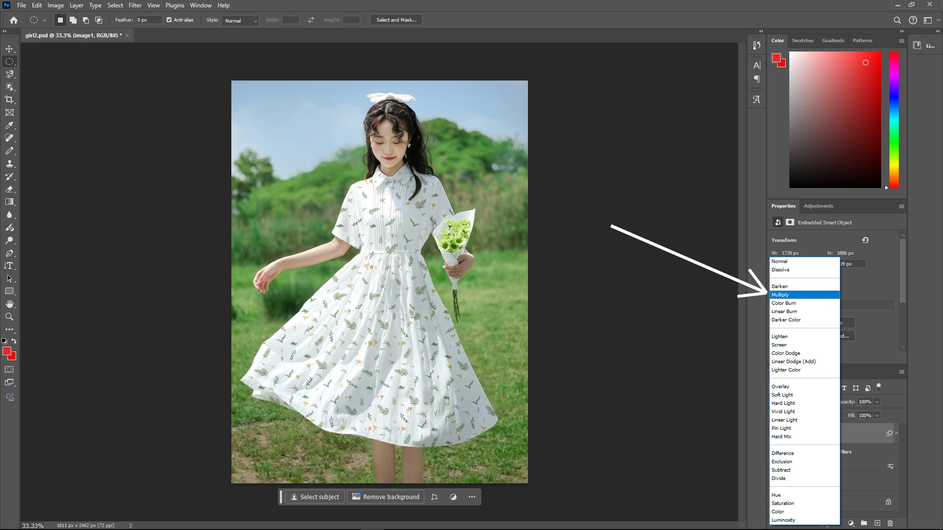 How to Apply a Texture/Image onto a Model's Clothing in Photoshop: Step 10-2