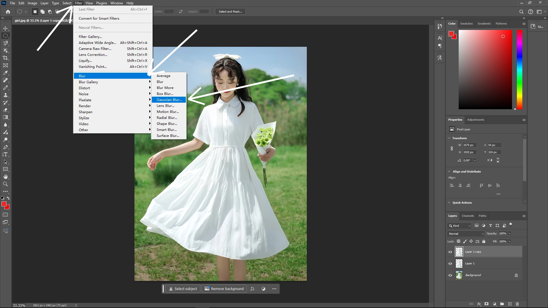 How to Apply a Texture/Image onto a Model's Clothing in Photoshop: Step 3-1