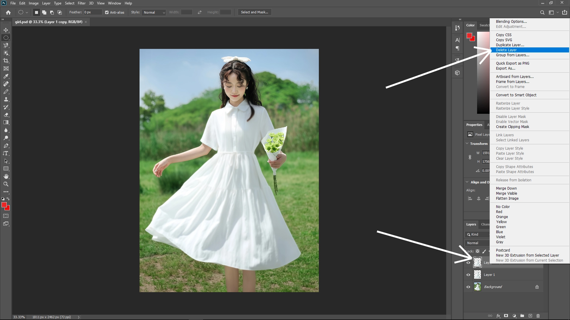 How to Apply a Texture/Image onto a Model's Clothing in Photoshop: Step 5