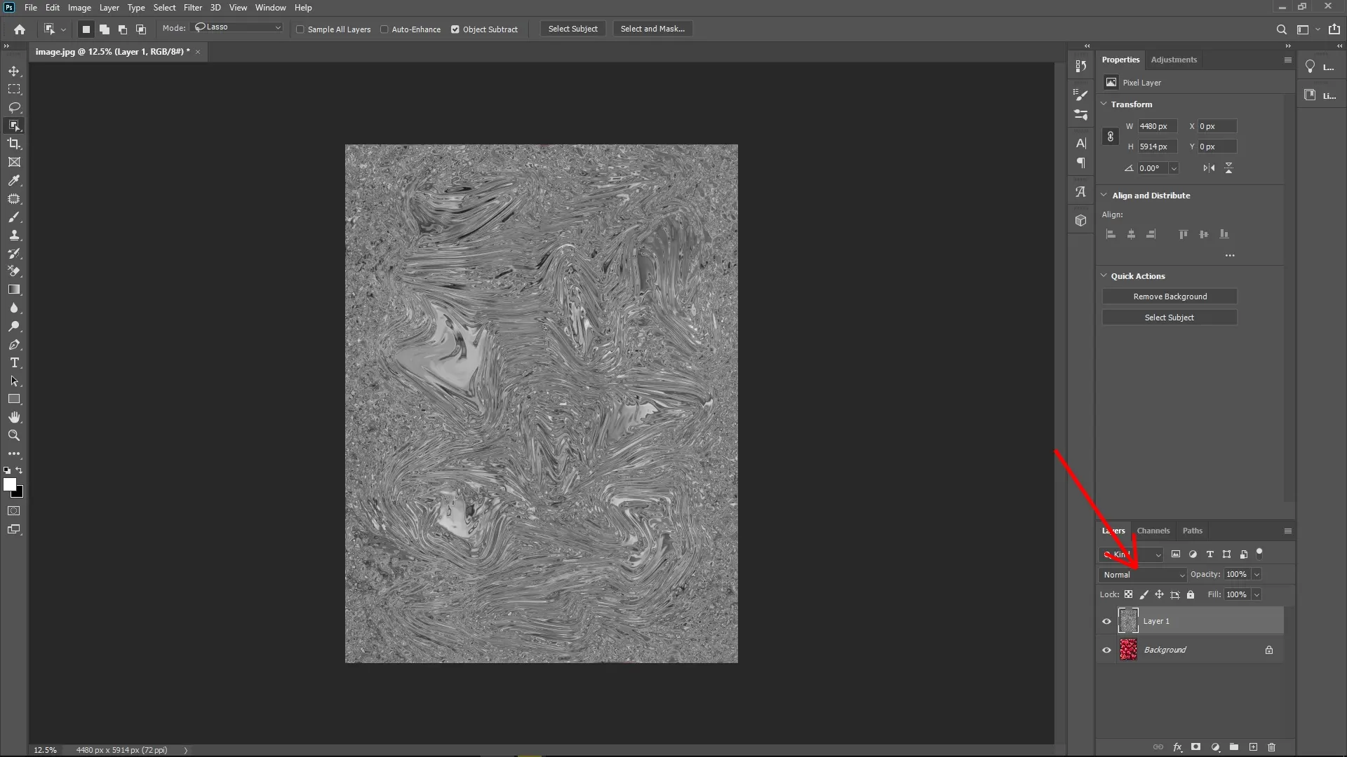 How to Create a Plastic Film Effect on Photos in Photoshop: Step 6-1