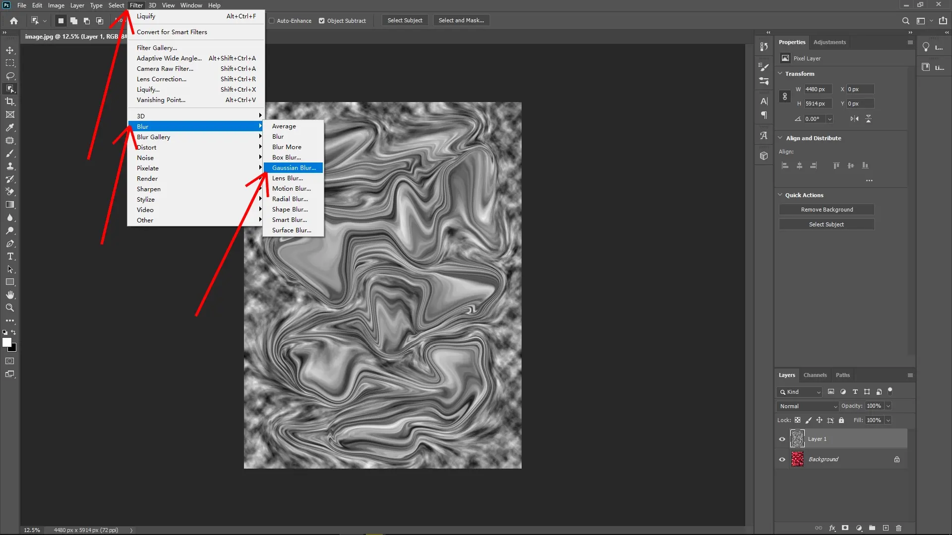 How to Create a Plastic Film Effect on Photos in Photoshop: Step 4-1