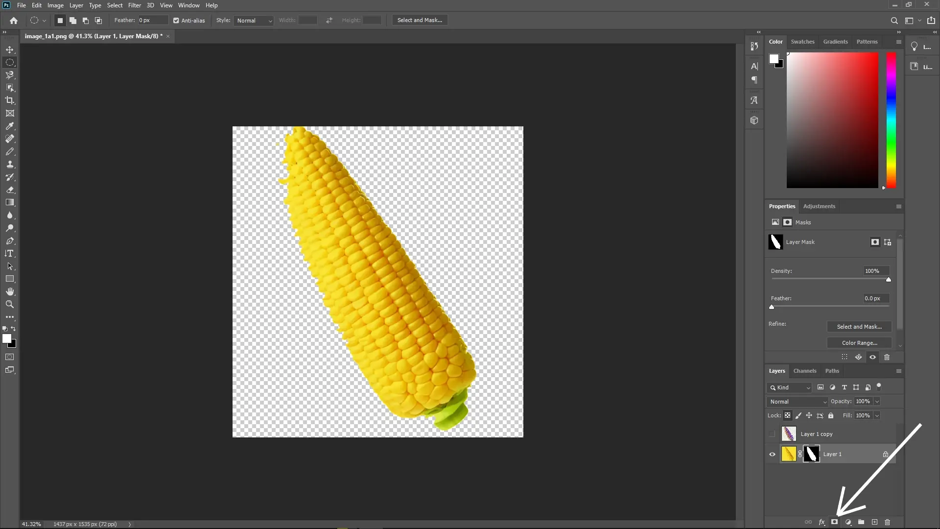 How to Extract a Subject with a Similar Color Background in Photoshop: Step 6