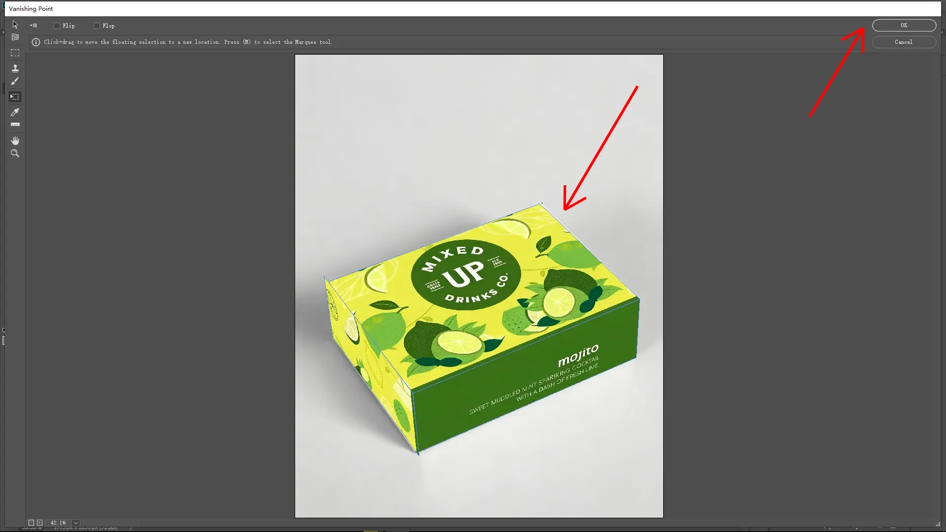 How to Apply a Texture onto a Box in Photoshop: Step 6-2