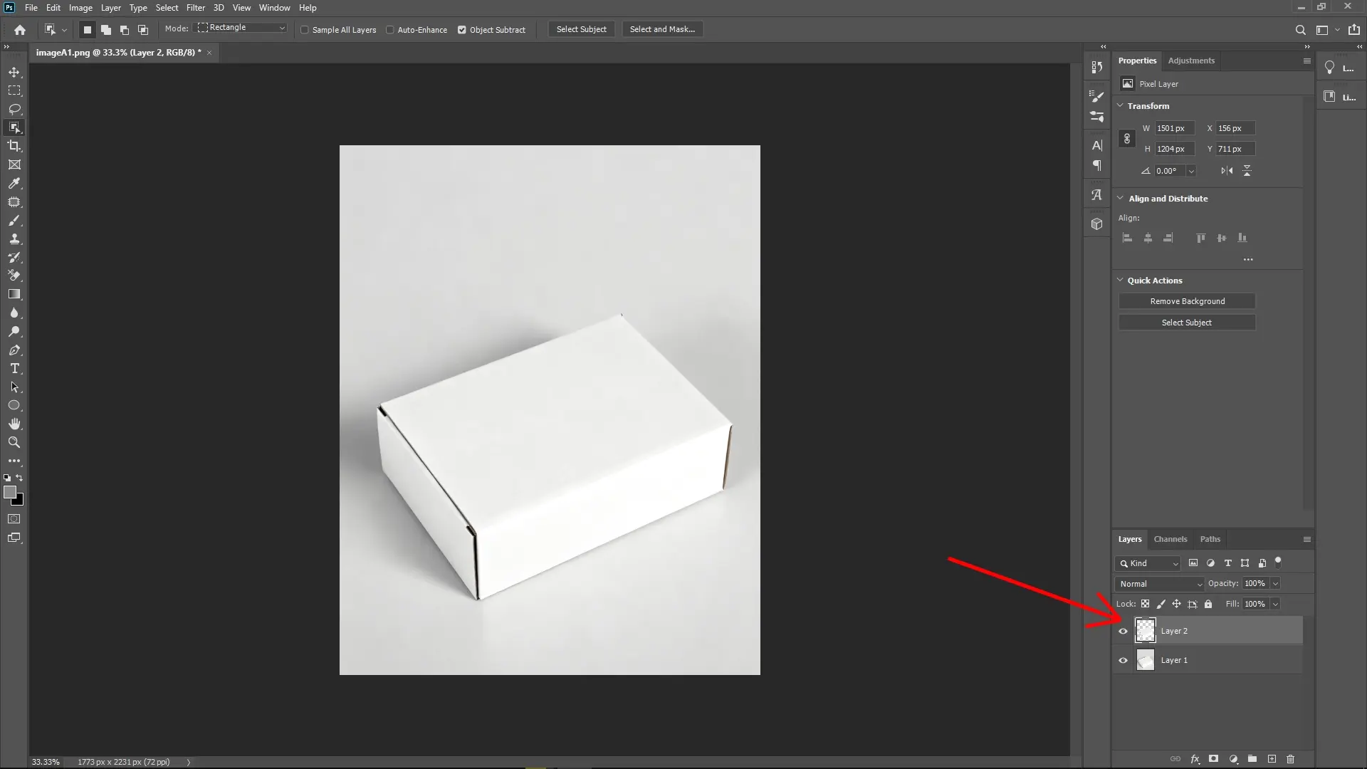 How to Apply a Texture onto a Box in Photoshop: Step 1-3