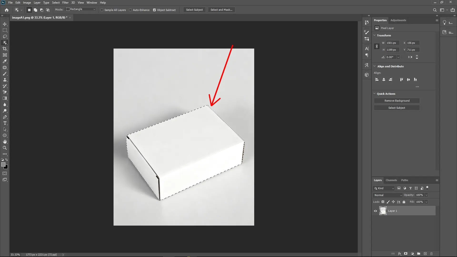 How to Apply a Texture onto a Box in Photoshop: Step 1-2