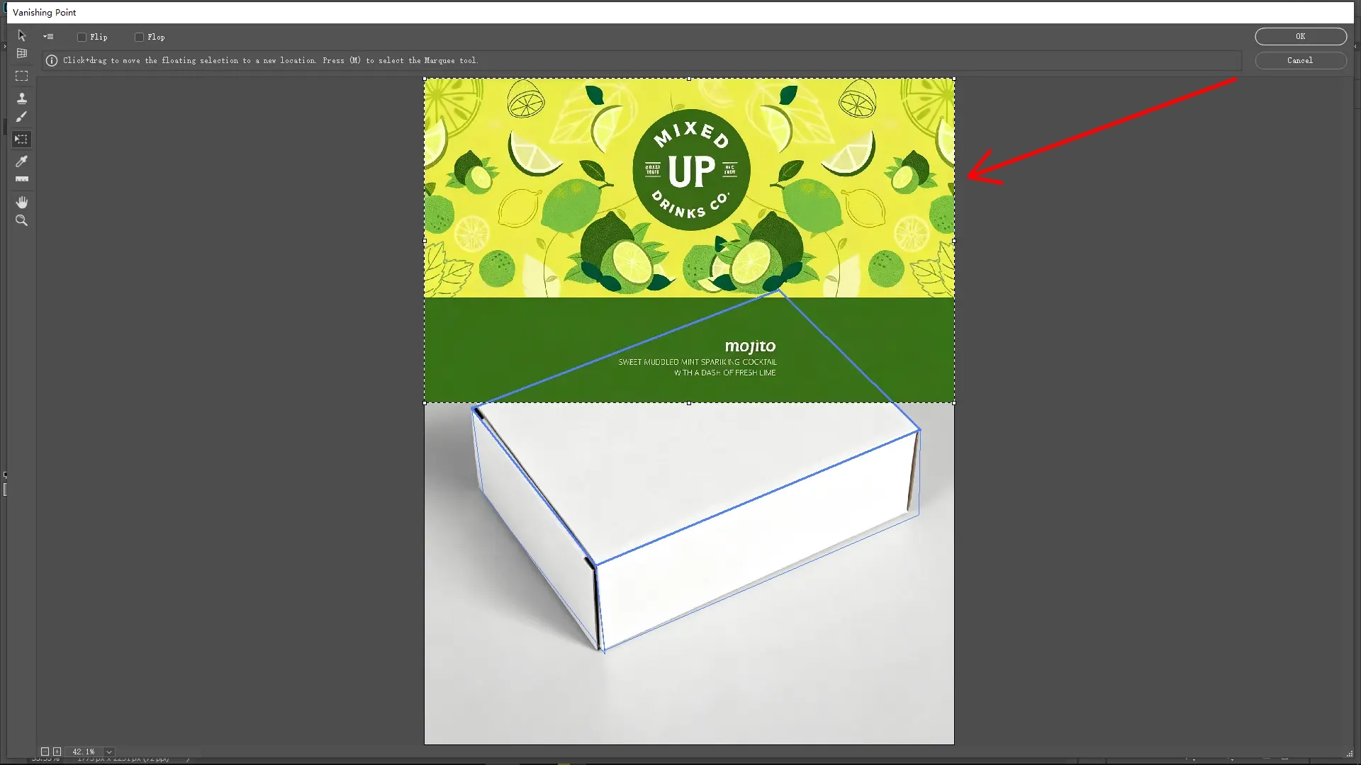 How to Apply a Texture onto a Box in Photoshop: Step 6-1