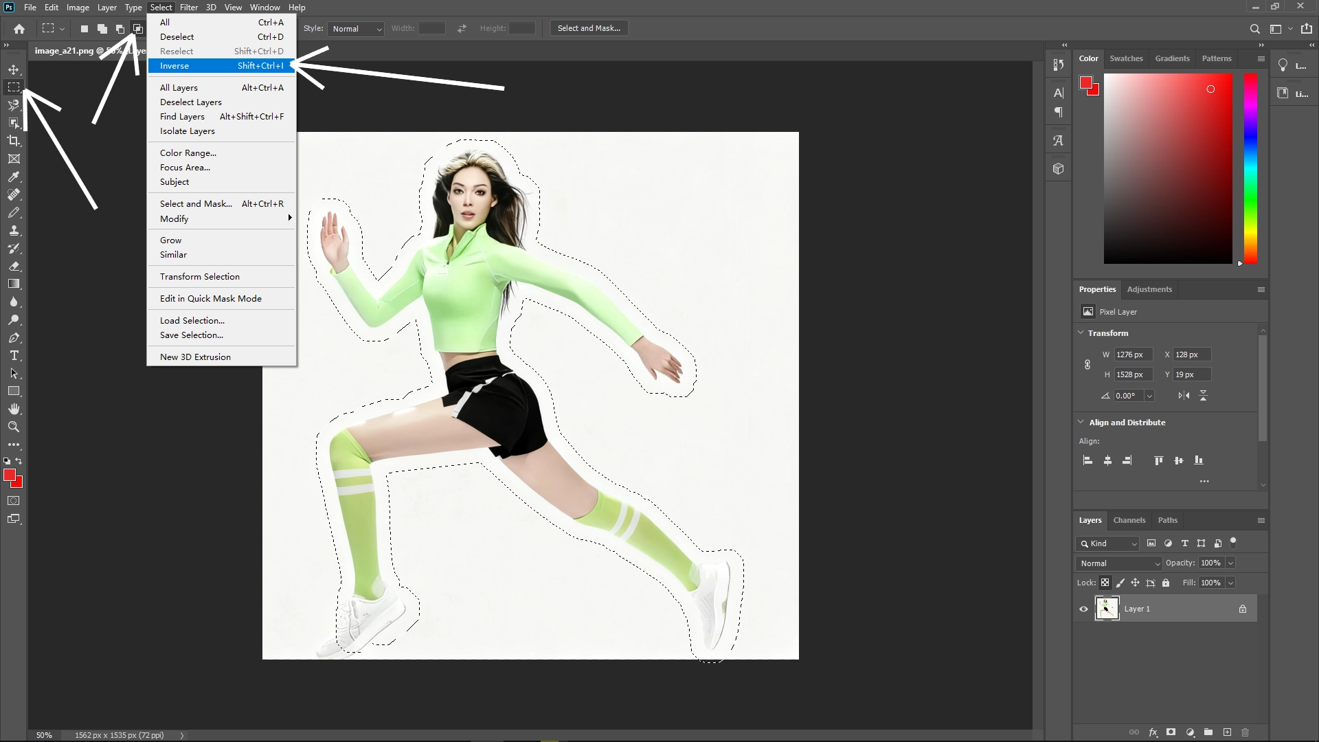 Wrap Text Around a Person in Photoshop: Step 3
