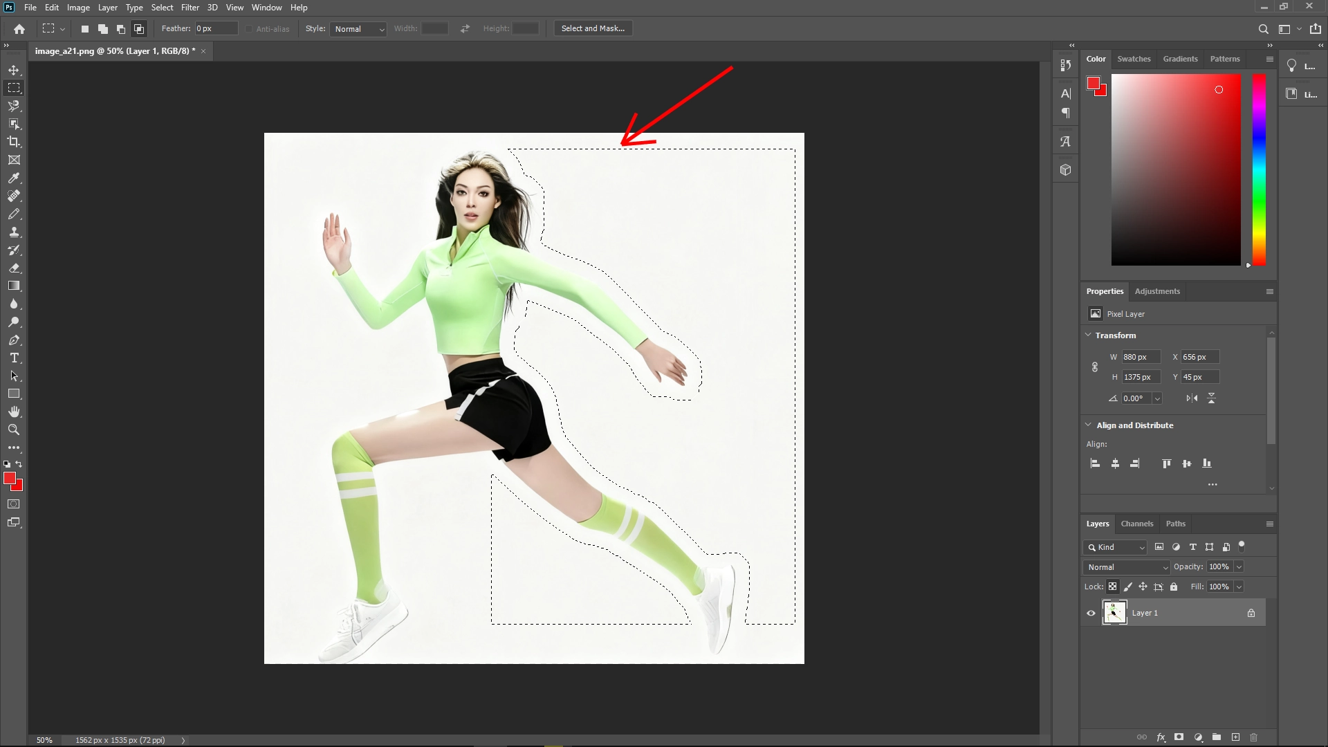 Wrap Text Around a Person in Photoshop: Step 4-2