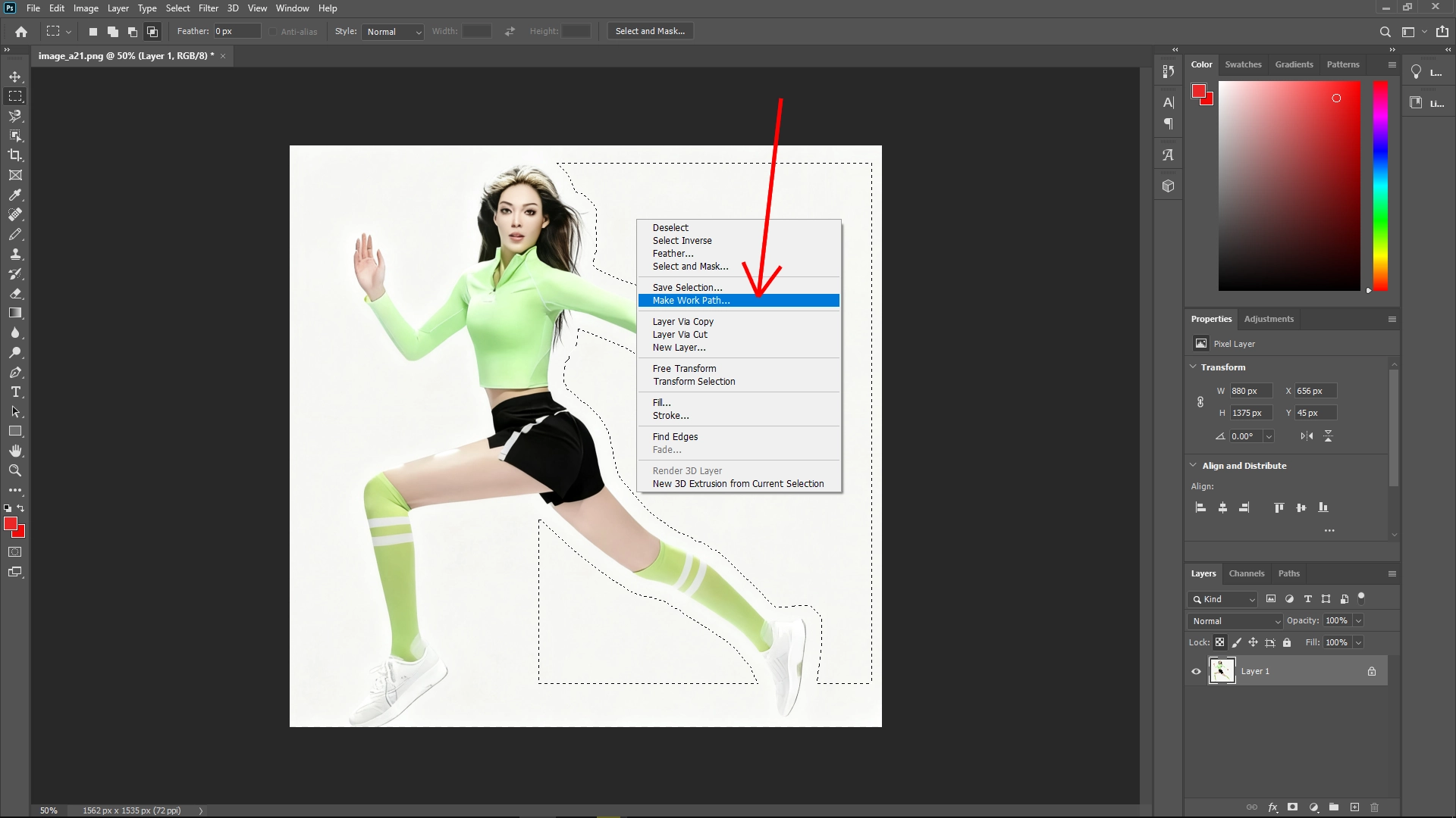 Wrap Text Around a Person in Photoshop: Step 4-3
