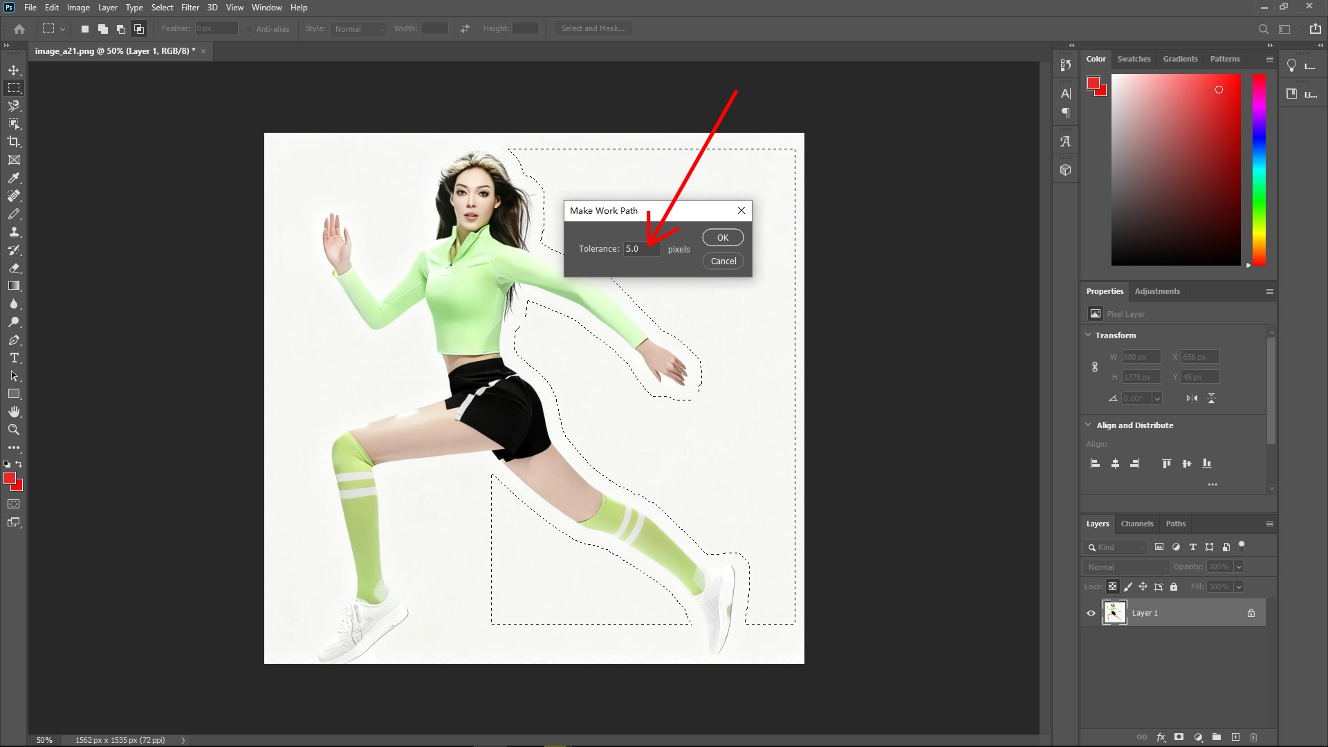 Wrap Text Around a Person in Photoshop: Step 4-4